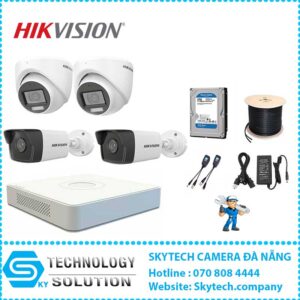 Trọn bộ 4 Camera Hikvision Full HD