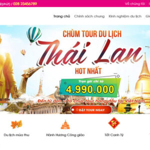 Mẫu Thiết Kế Website Du Lịch